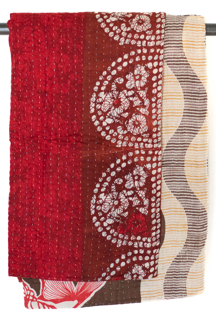 Kantha Throw Bed Quilt