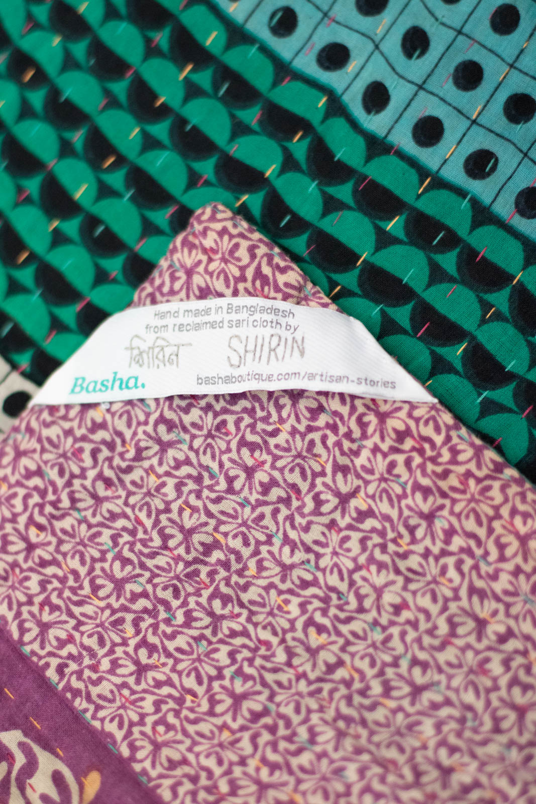 Bloom Kantha Throw