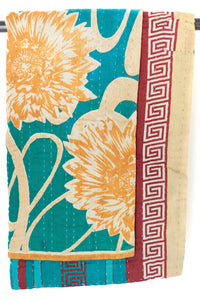 Kantha Throw Bed Quilt