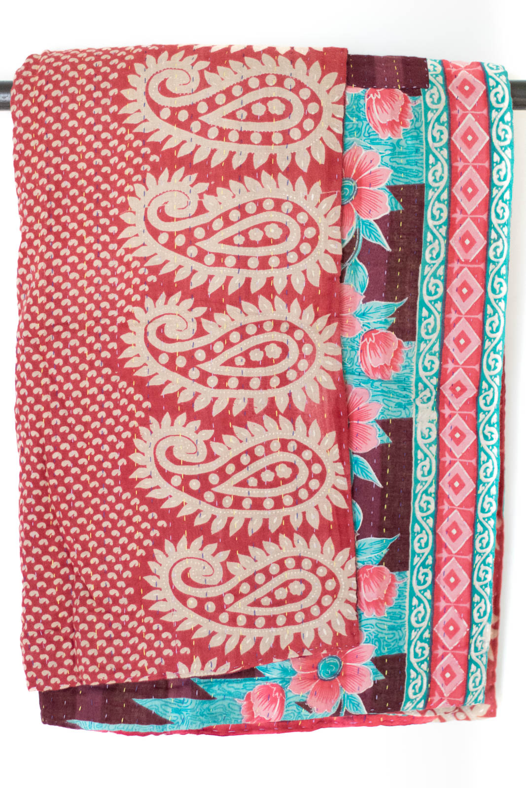 Kantha Throw Bed Quilt