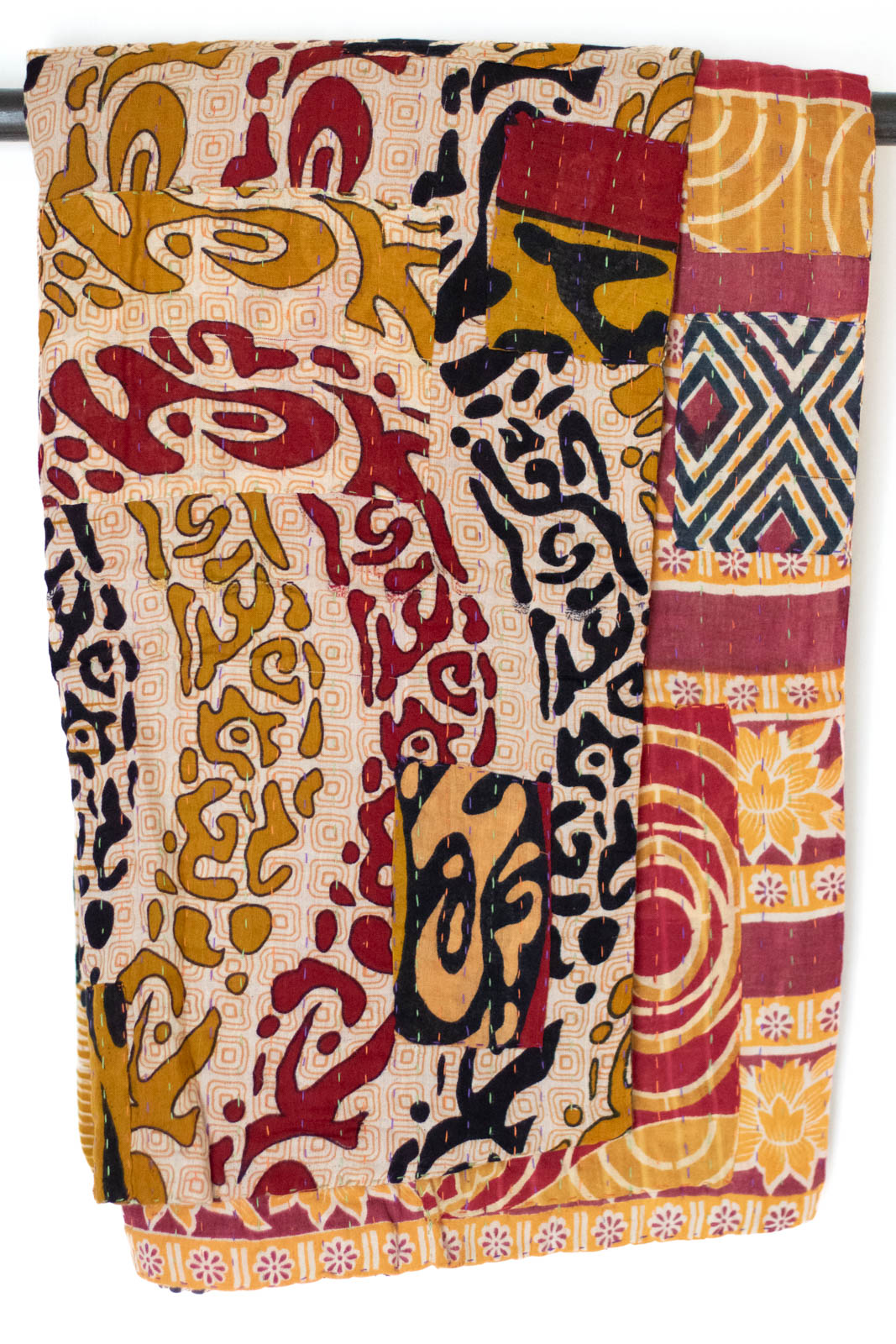 Kantha Throw Bed Quilt