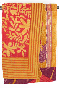 Kantha Throw Bed Quilt