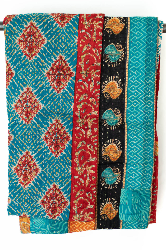 Kantha Throw Bed Quilt