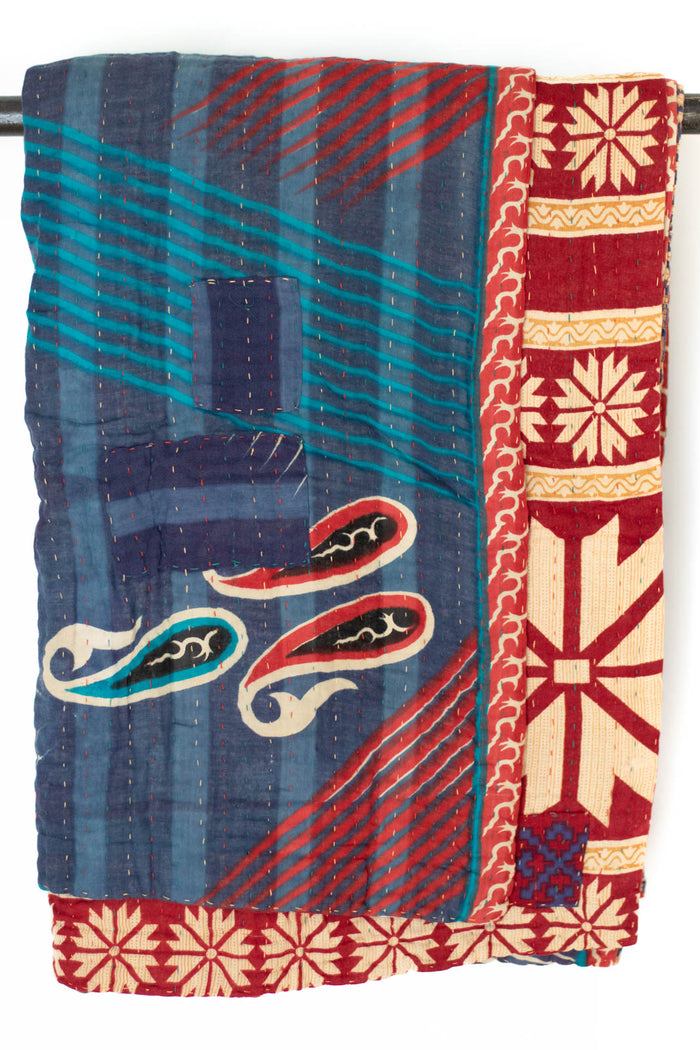 Kantha Throw Bed Quilt