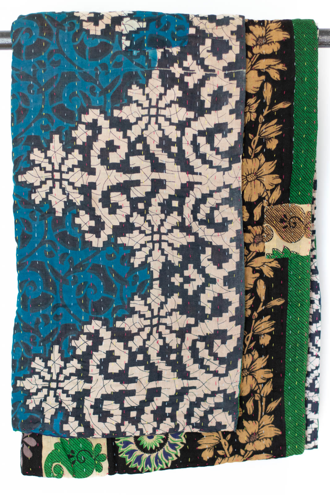 Kantha Throw Bed Quilt