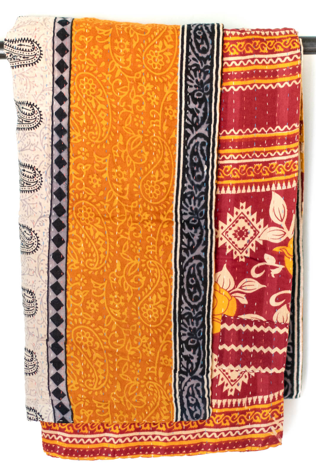 Kantha Throw Bed Quilt