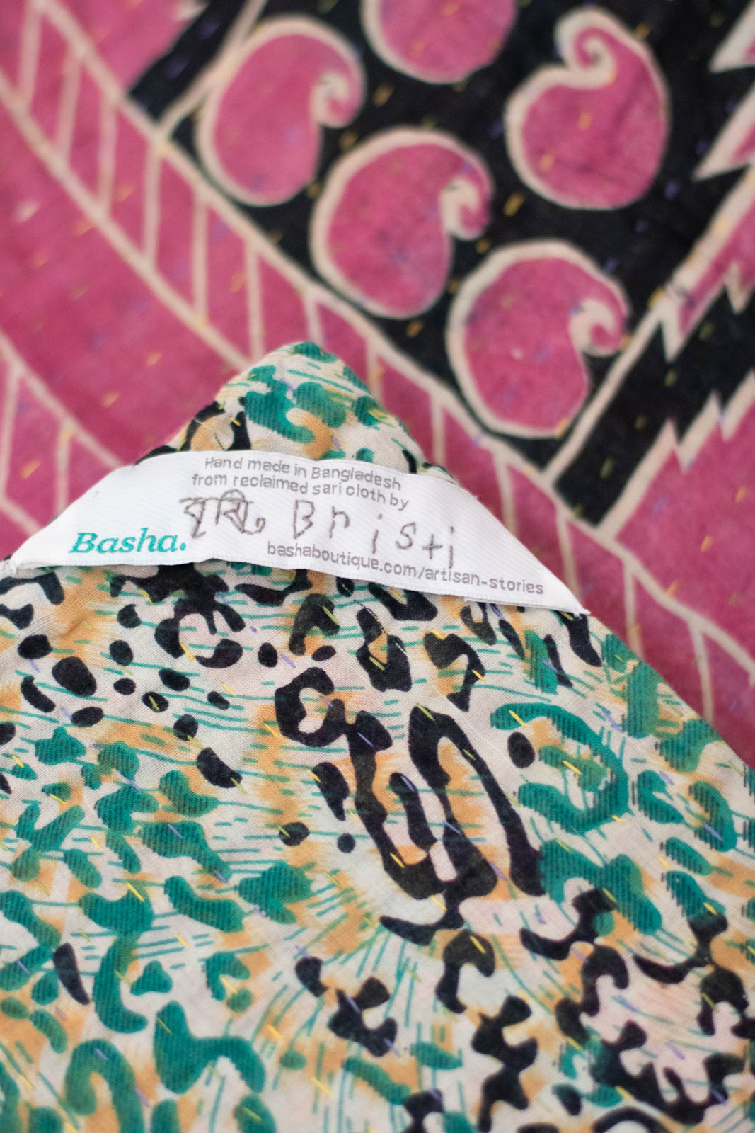 Heart Kantha Throw