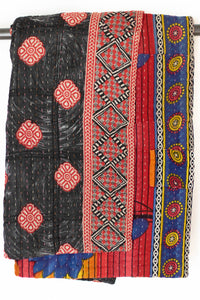 Kantha Throw Bed Quilt