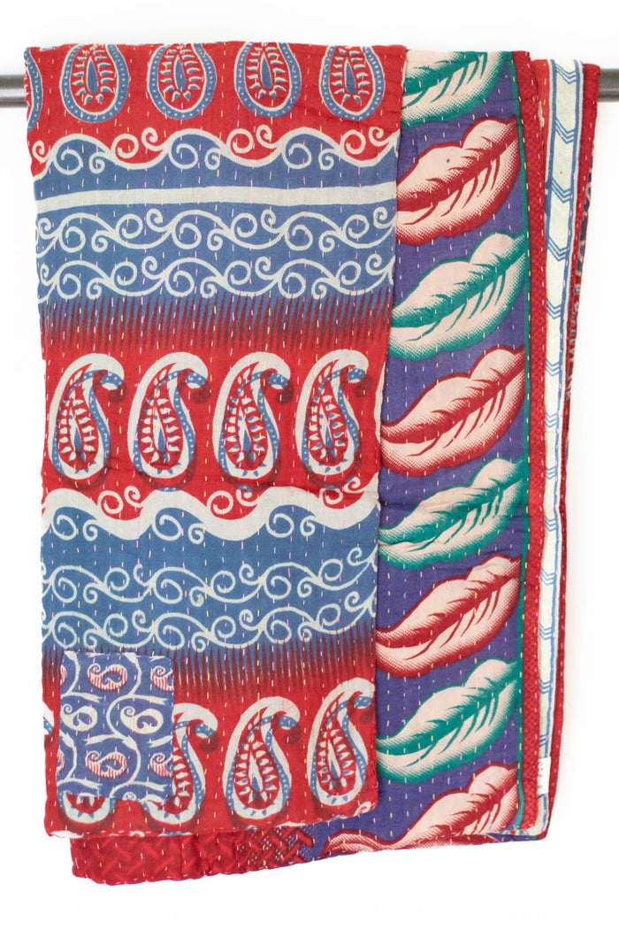 Kantha Throw Bed Quilt