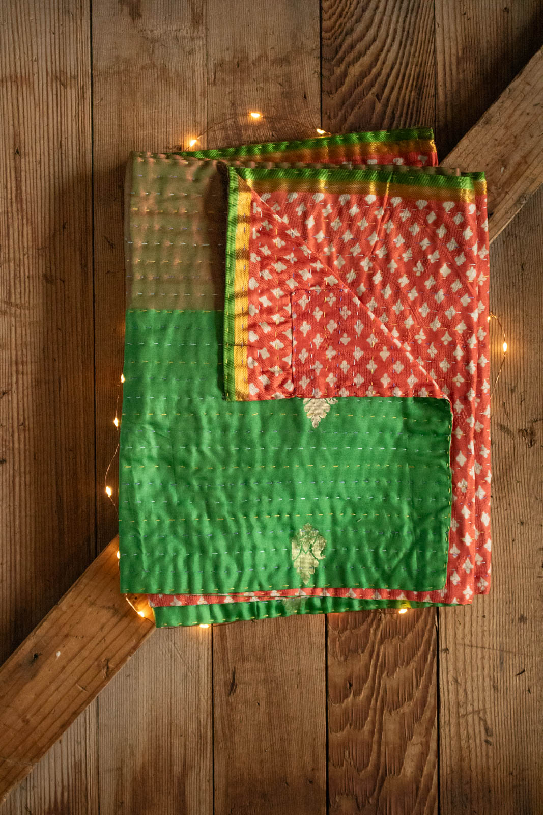 Kantha Holiday Silk Table Runner 2