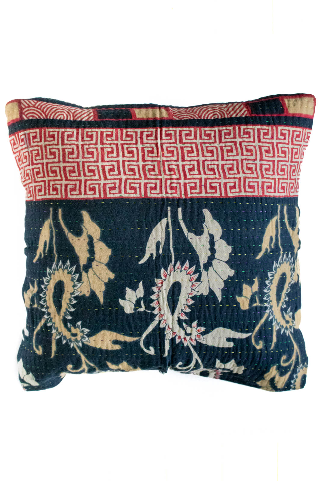 Colorful no. 5 Kantha Pillow Cover