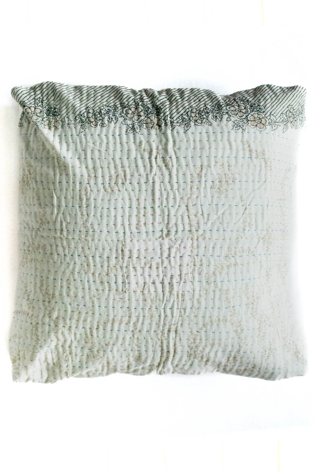 Beautiful no. 9 Kantha Pillow Cover