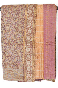 Kantha Silk Throw Blanket