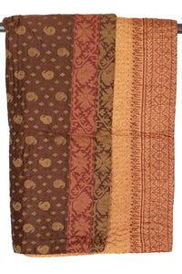 Kantha Silk Throw Blanket