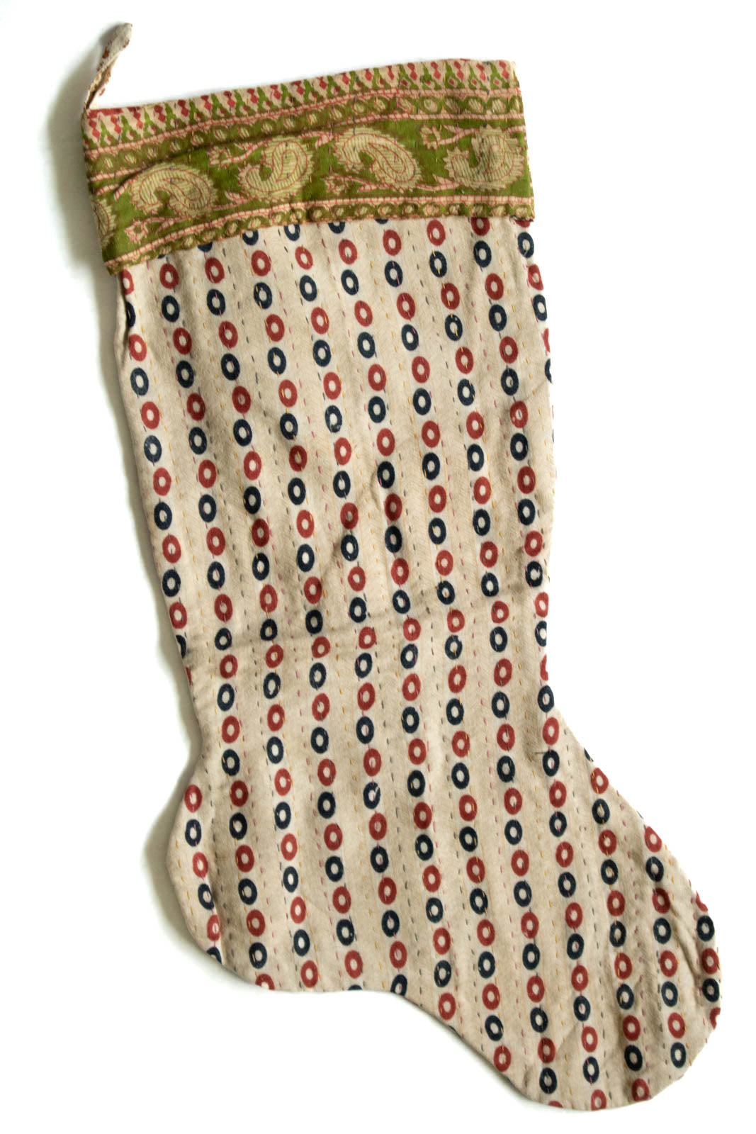 Kantha Holiday Stocking J4