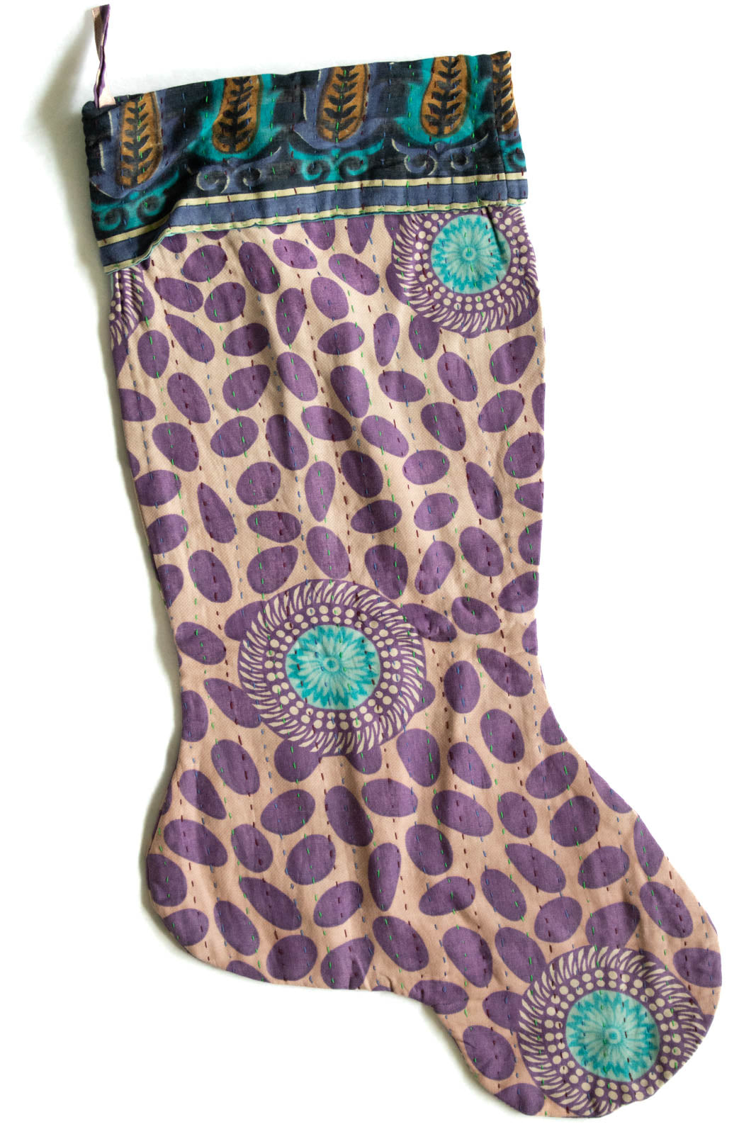 Kantha Holiday Stocking L5