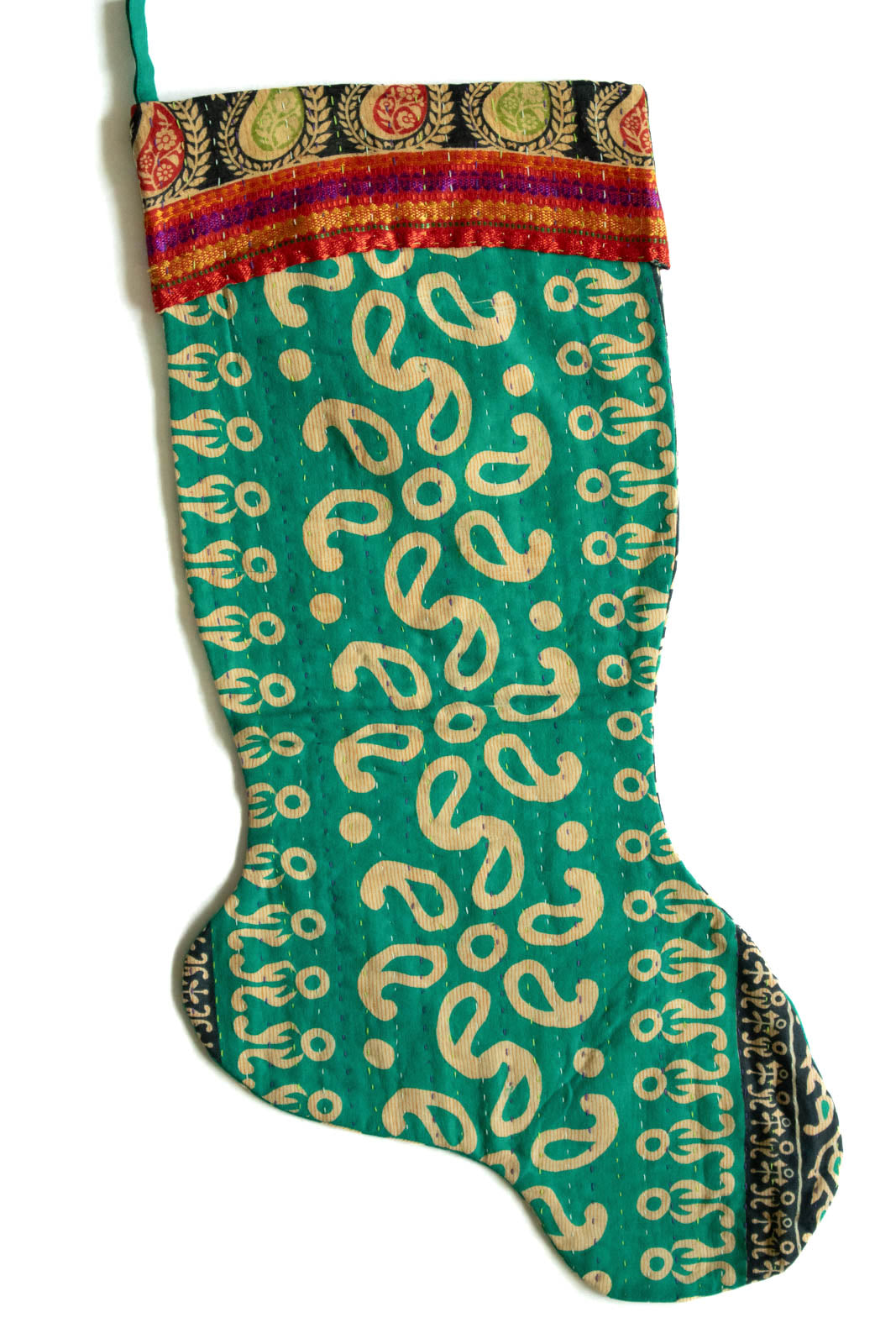 Kantha Holiday Stocking M5