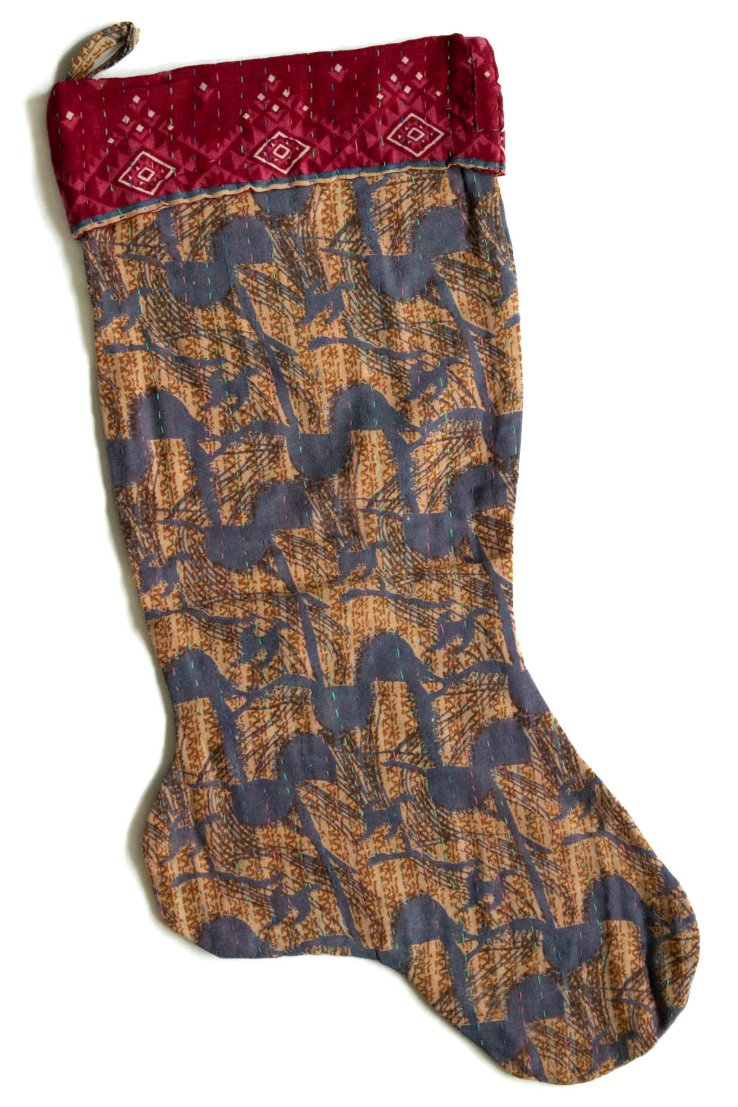 Kantha Holiday Stocking M9