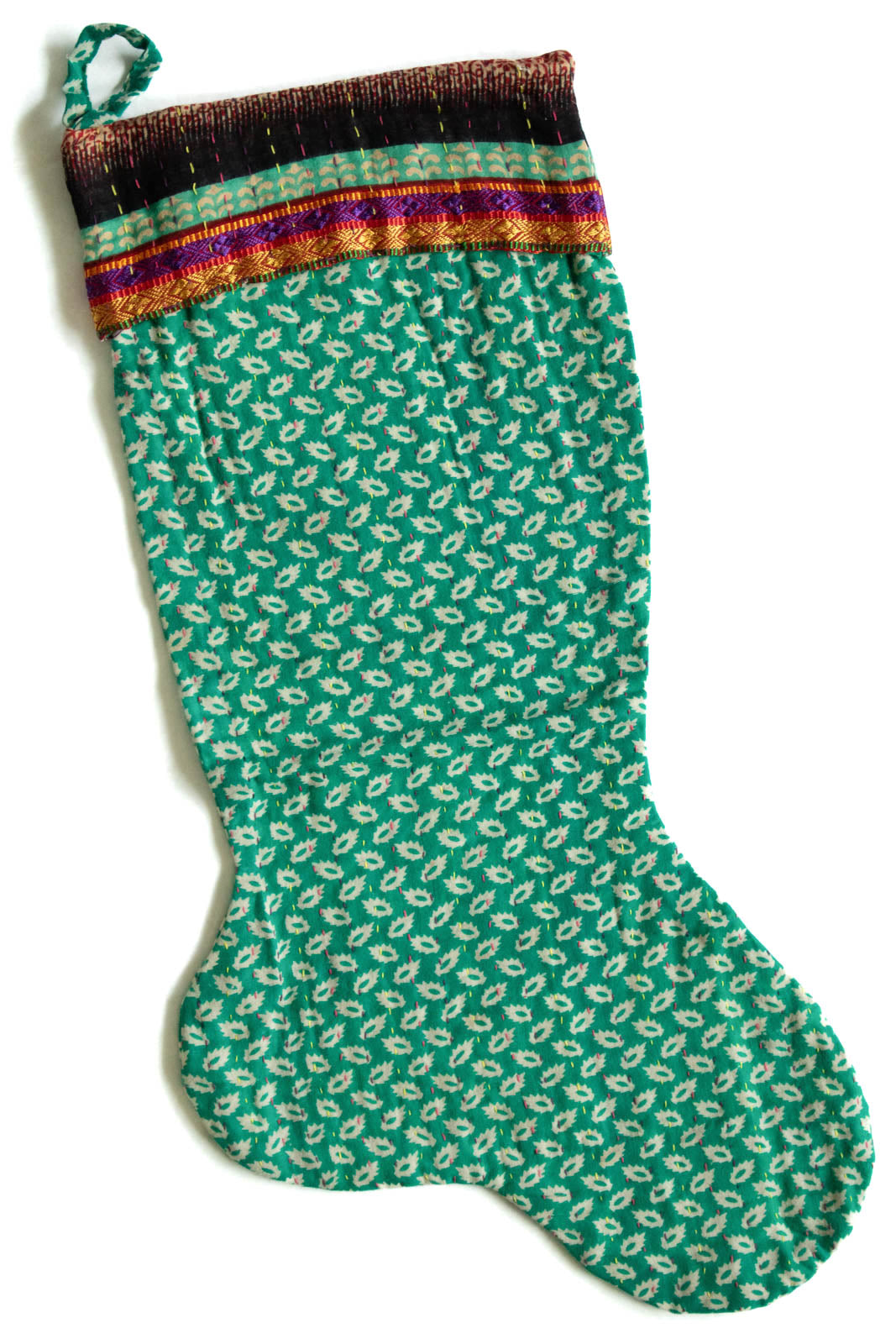 Kantha Holiday Stocking N9