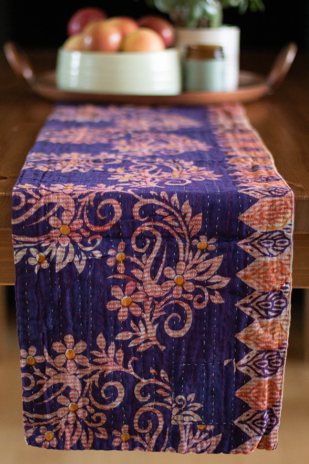 Kantha Table Runner Cotton H2