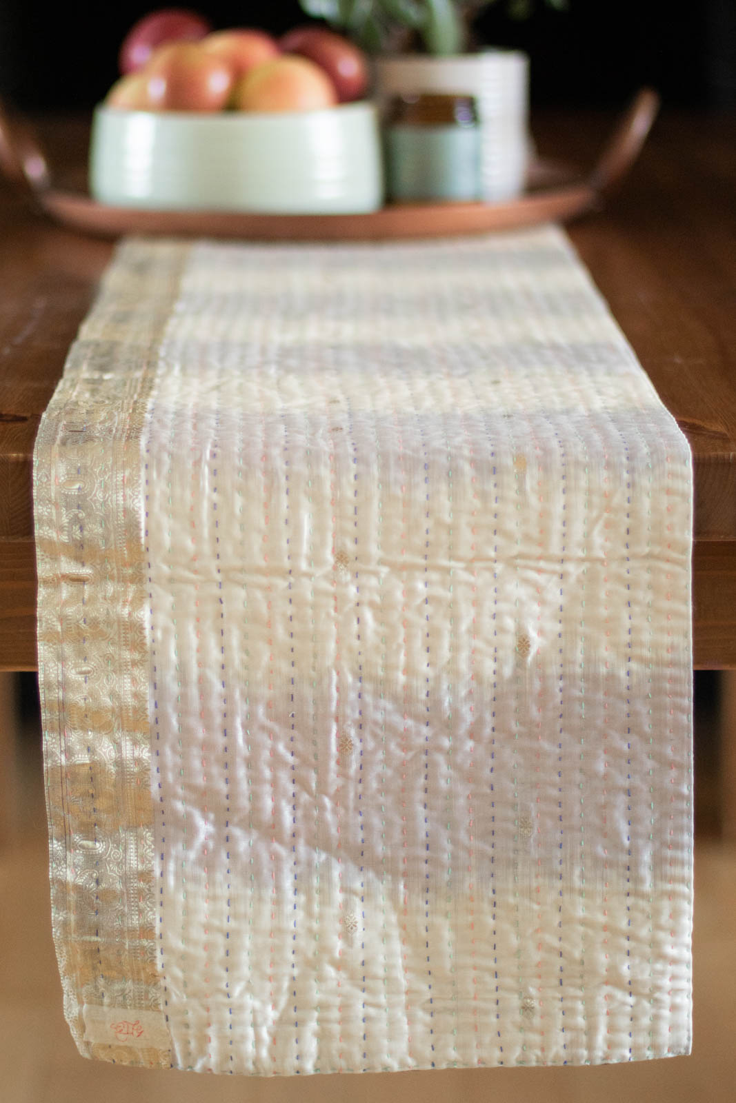 Kantha Table Runner Silk Blend A2