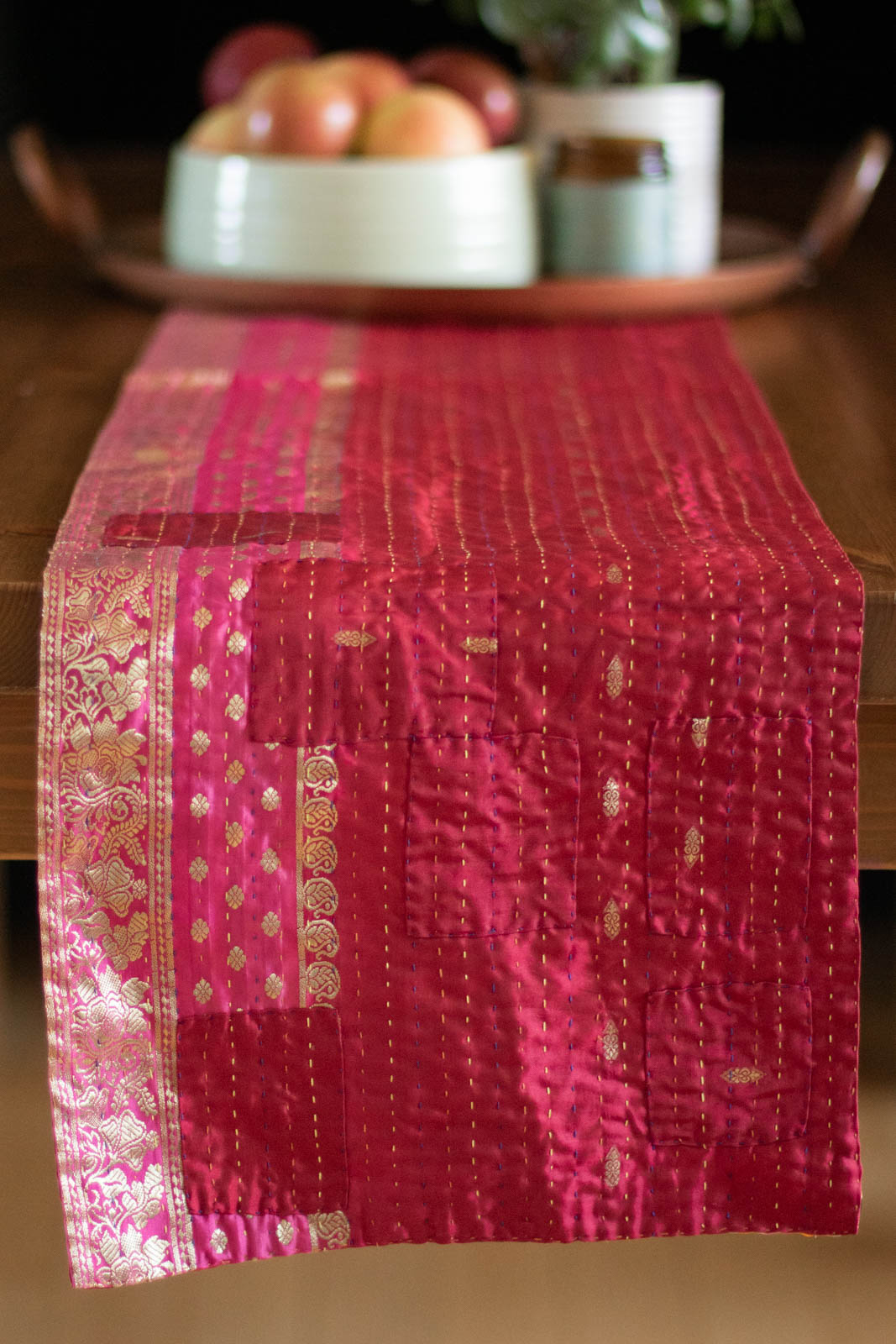 Kantha Table Runner Silk Blend K5