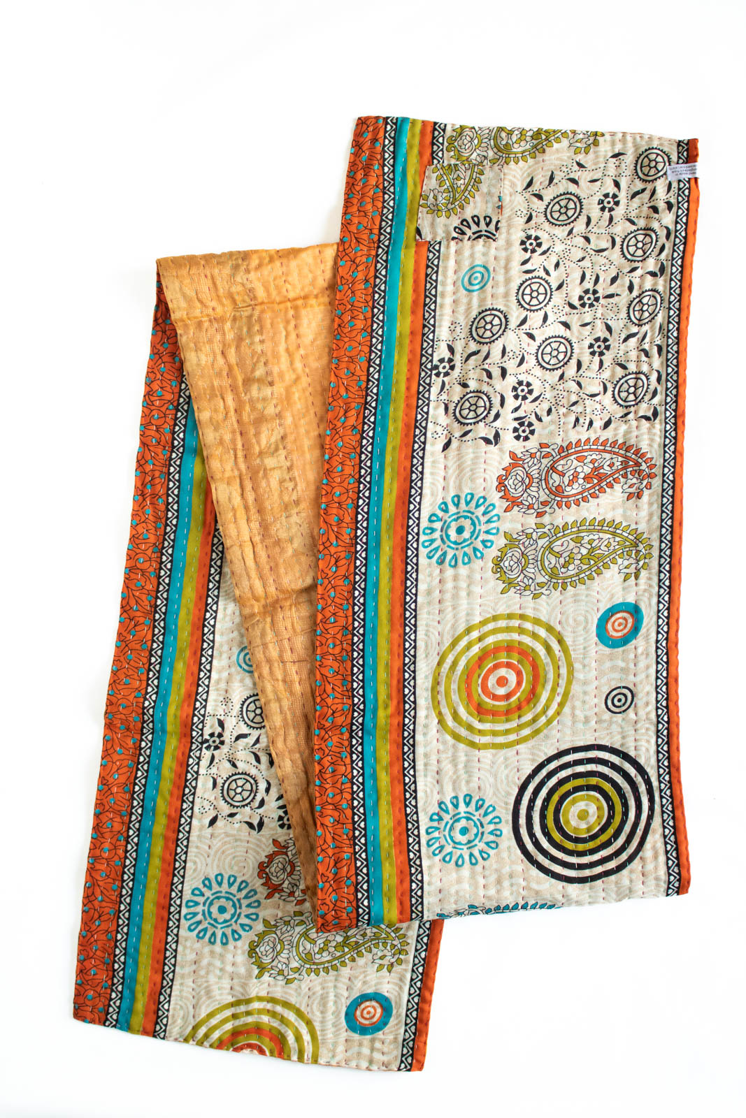 Kantha Table Runner Silk Blend E4