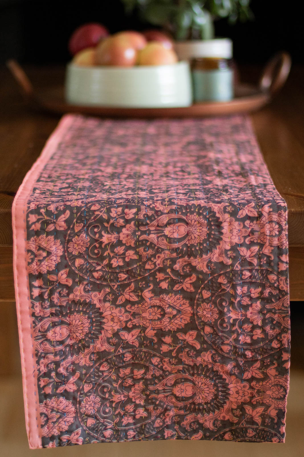 Kantha Table Runner Silk Blend E5