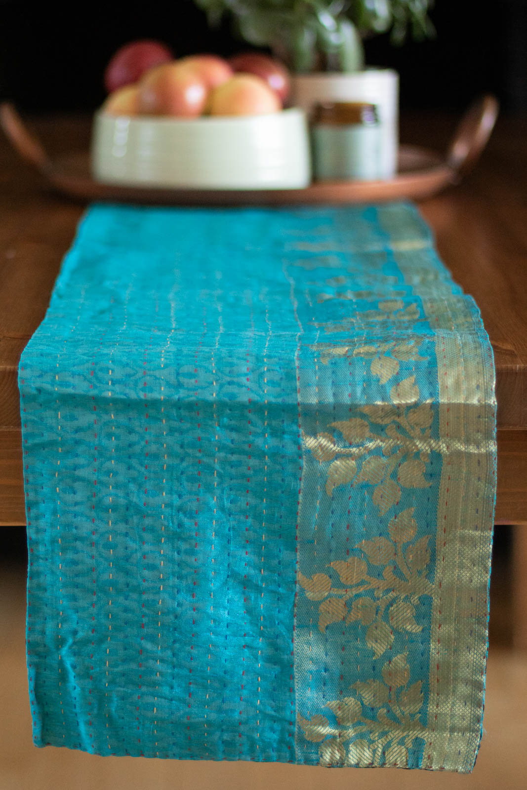 Kantha Table Runner Silk Blend G5