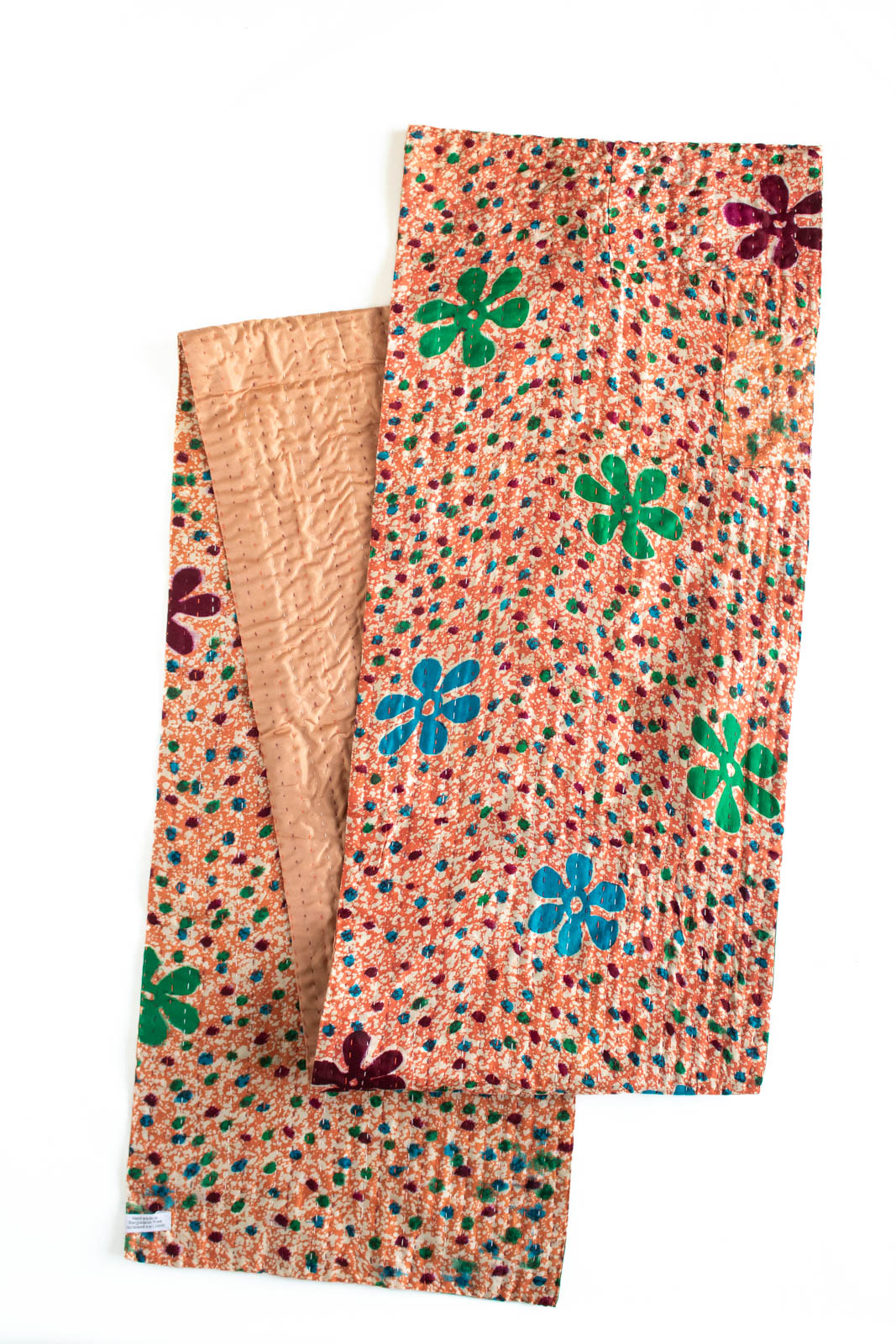 Kantha Table Runner Silk Blend H2