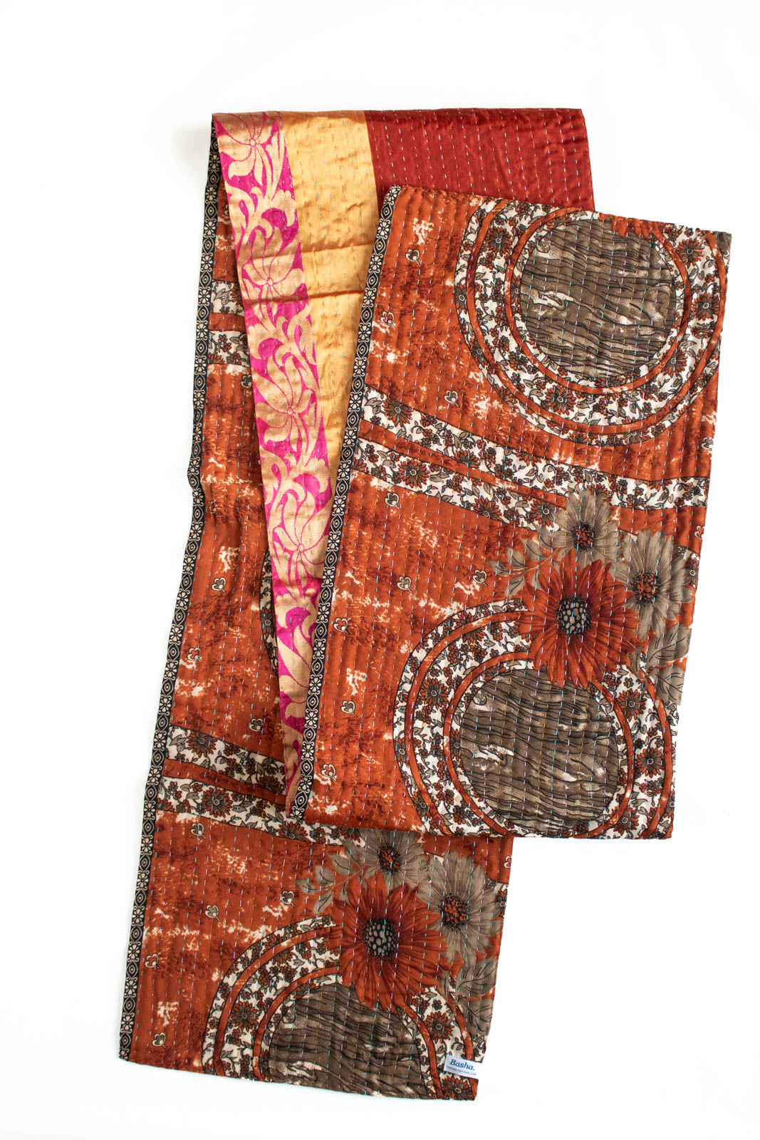 Kantha Table Runner Silk Blend H3