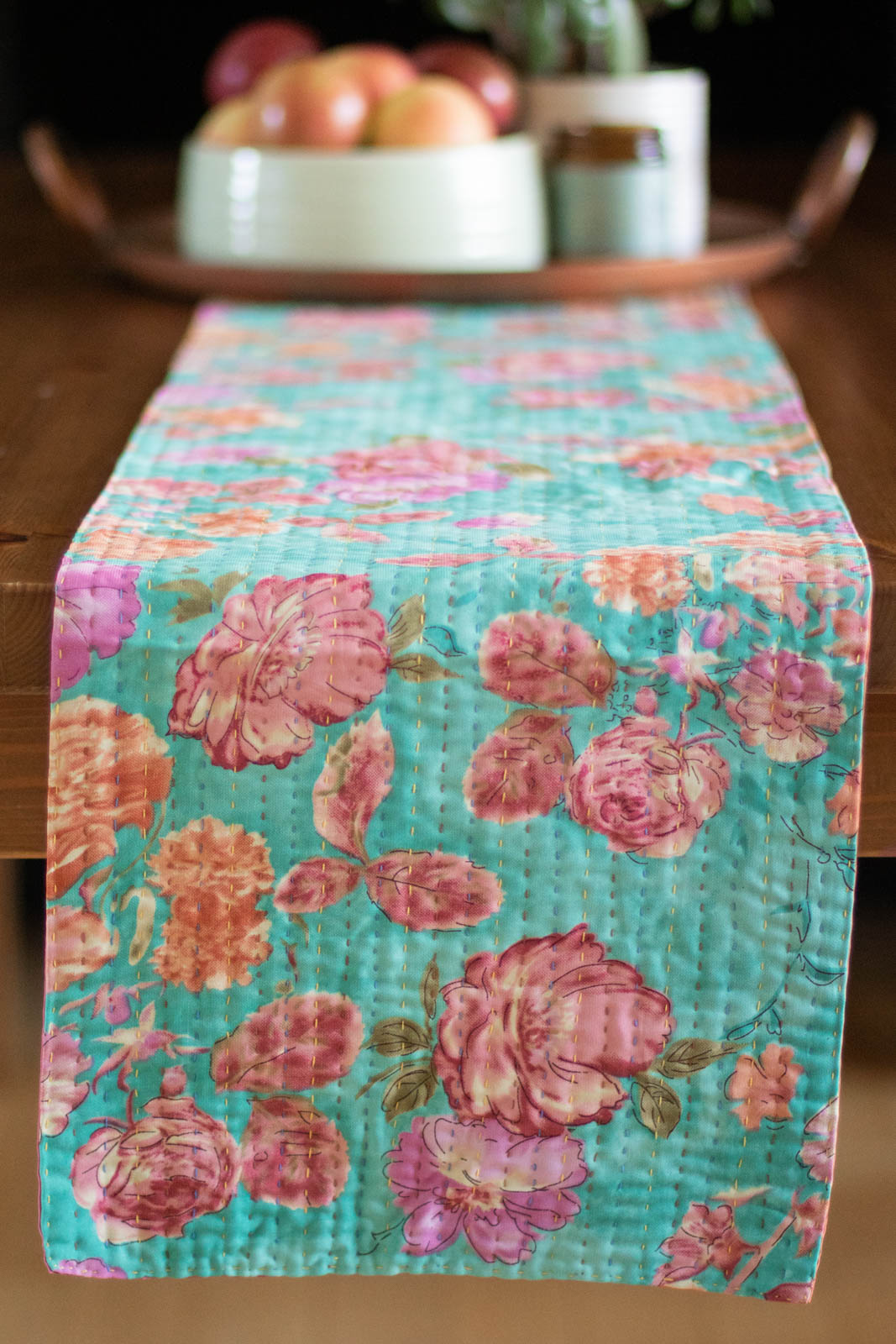 Kantha Table Runner Silk Blend I1