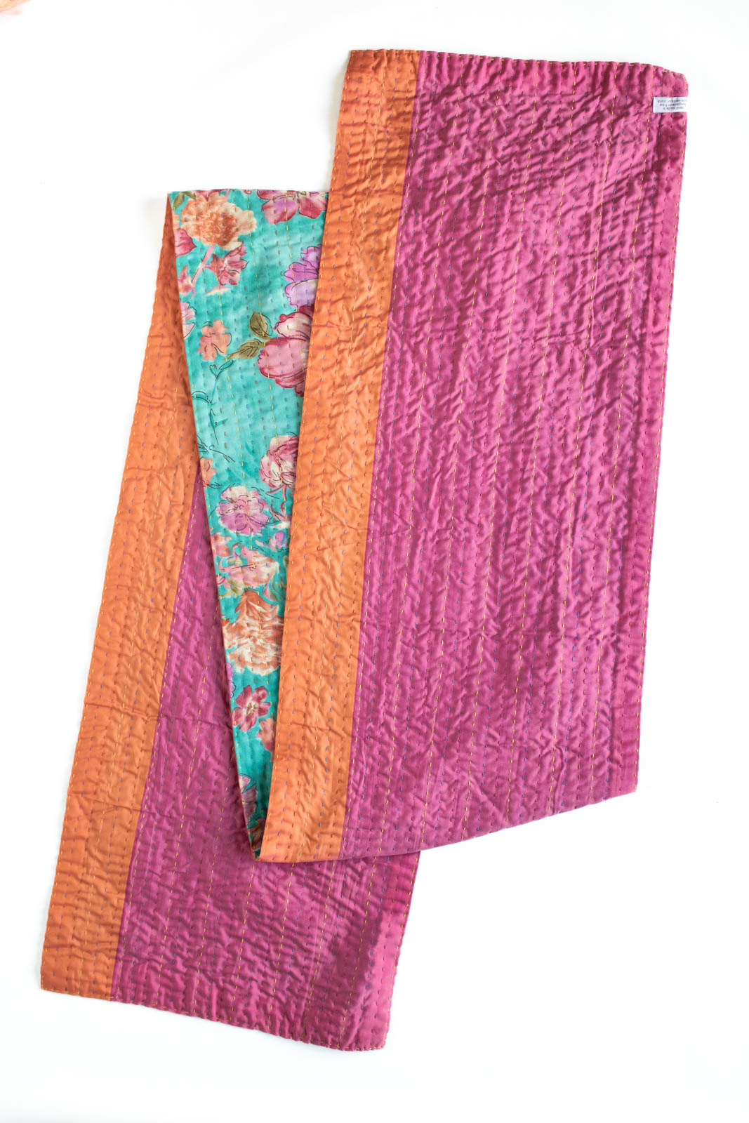 Kantha Table Runner Silk Blend I1