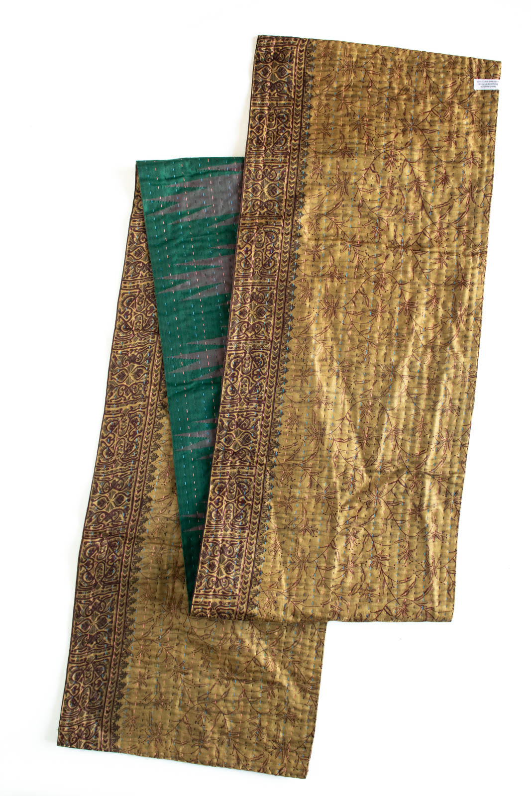 Kantha Table Runner Silk Blend I2