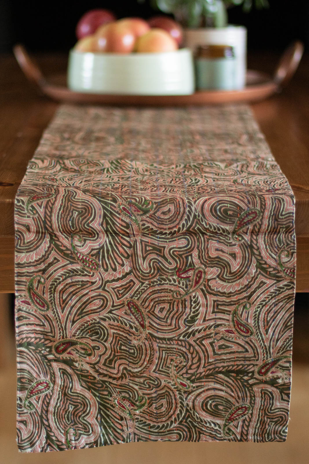 Kantha Table Runner Silk Blend J3