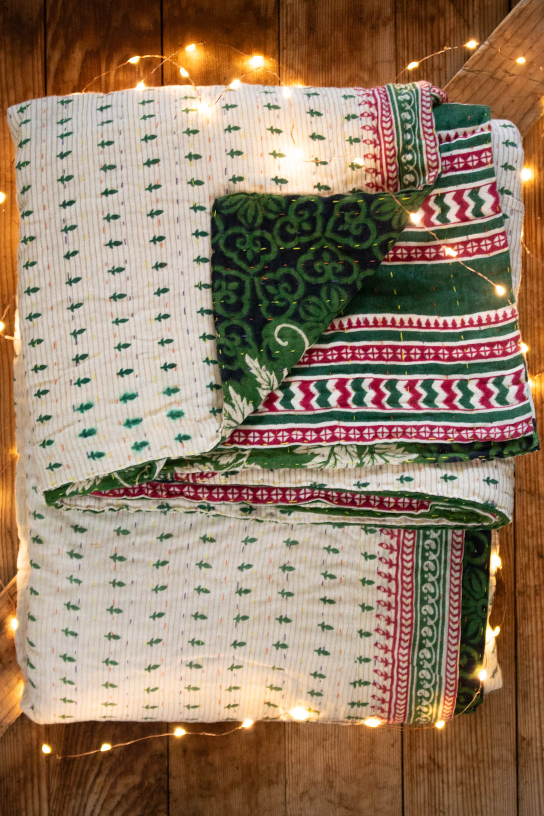 Cozy No. 9 Kantha Large Holiday Throw