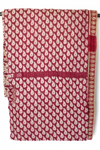 Kantha Large Throw Blanket