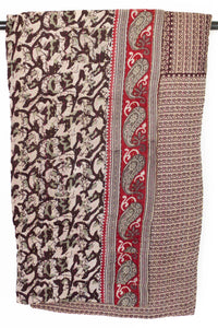 Kantha Large Throw Blanket