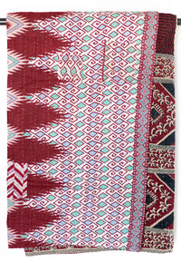 Kantha Large Throw Blanket