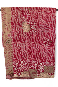 Kantha Large Throw Blanket