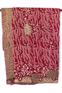 Kantha Large Throw Blanket