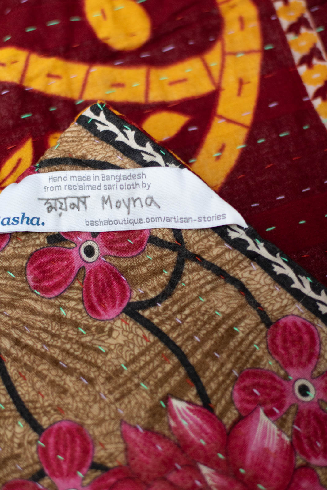 Friendship No. 5 Large Kantha Throw