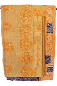 Kantha Large Throw Blanket