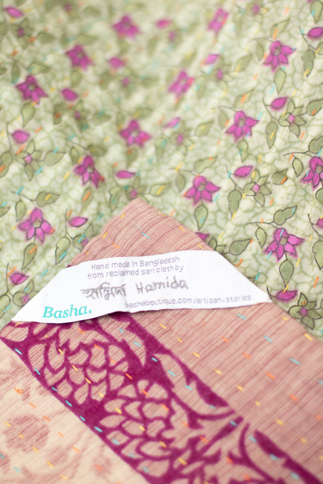 Heart No. 9 Kantha Baby Blanket