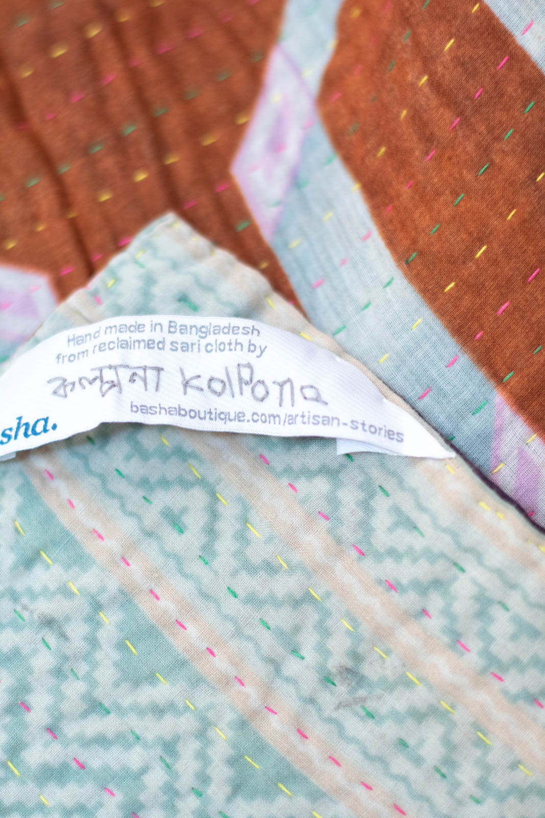 Charm No. 6 Kantha Baby Blanket