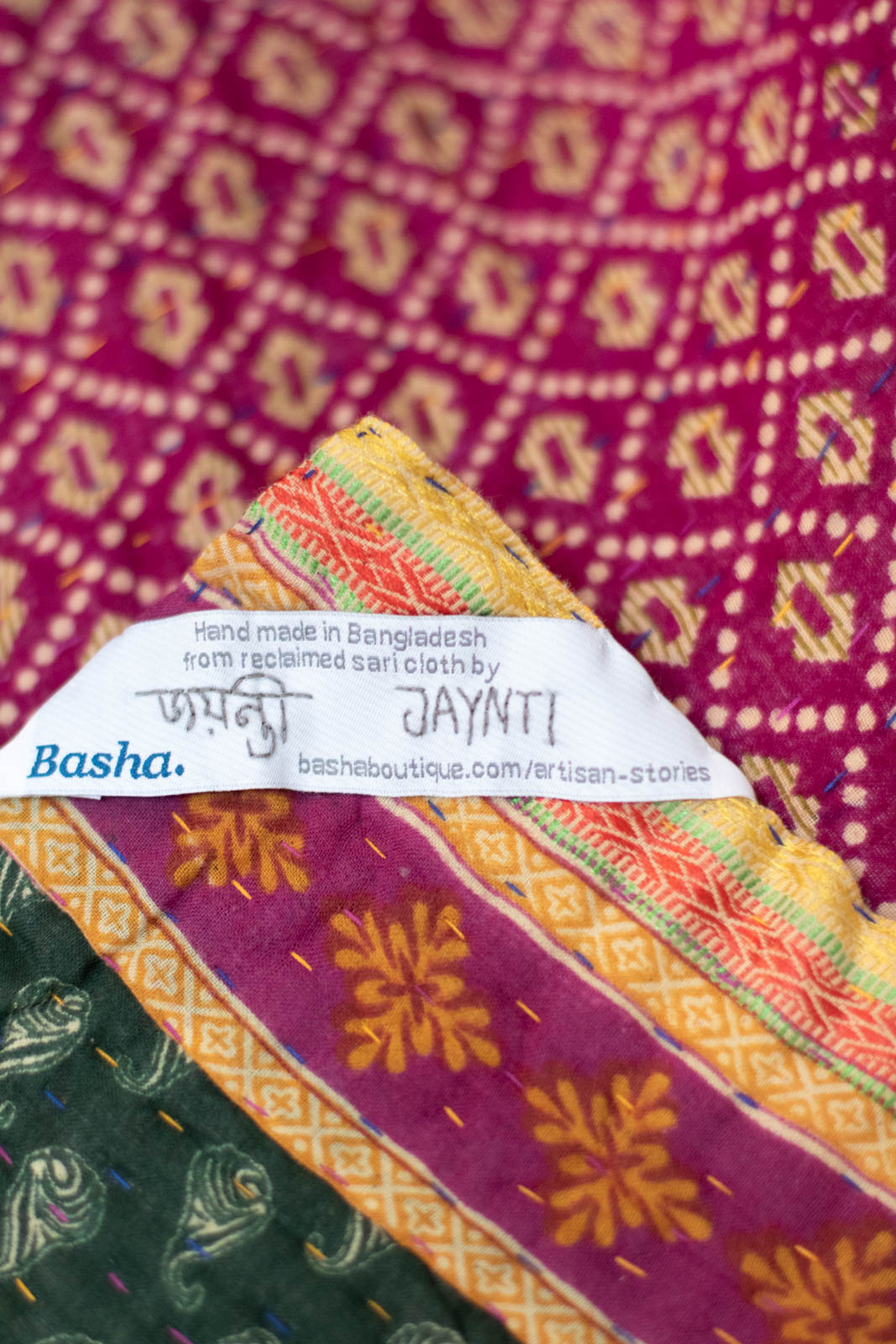 Charm No. 9 Kantha Baby Blanket