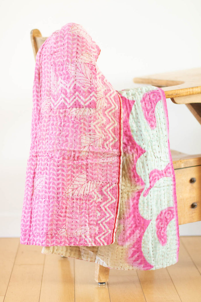 dignify Kantha Baby Blanket Quilt