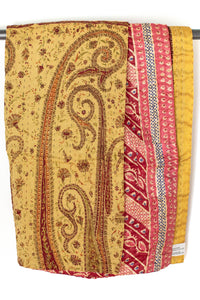 Kantha Silk Throw Blanket