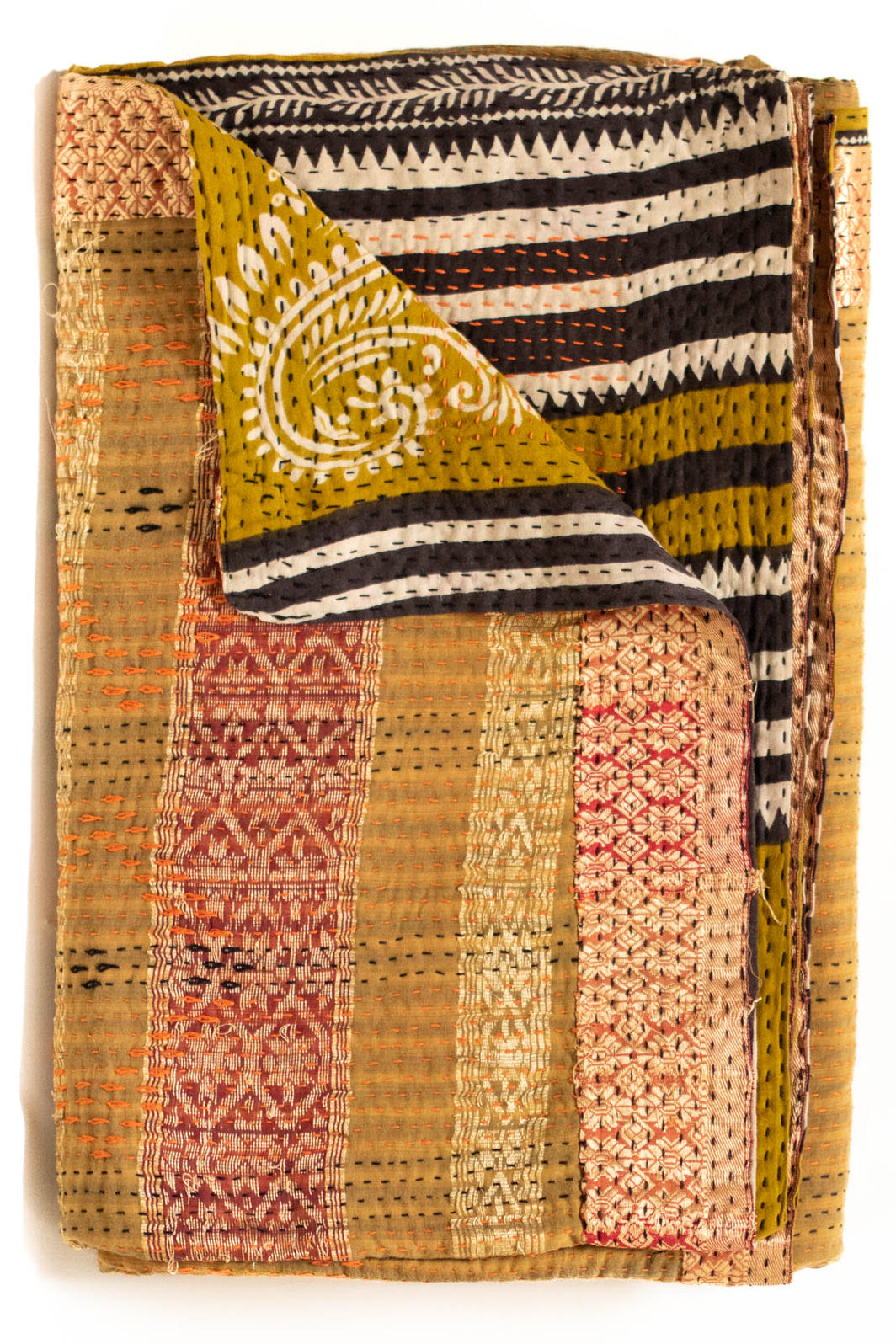 Kantha Throw Quilts & Blankets | Vintage, Handmade & Indian Style