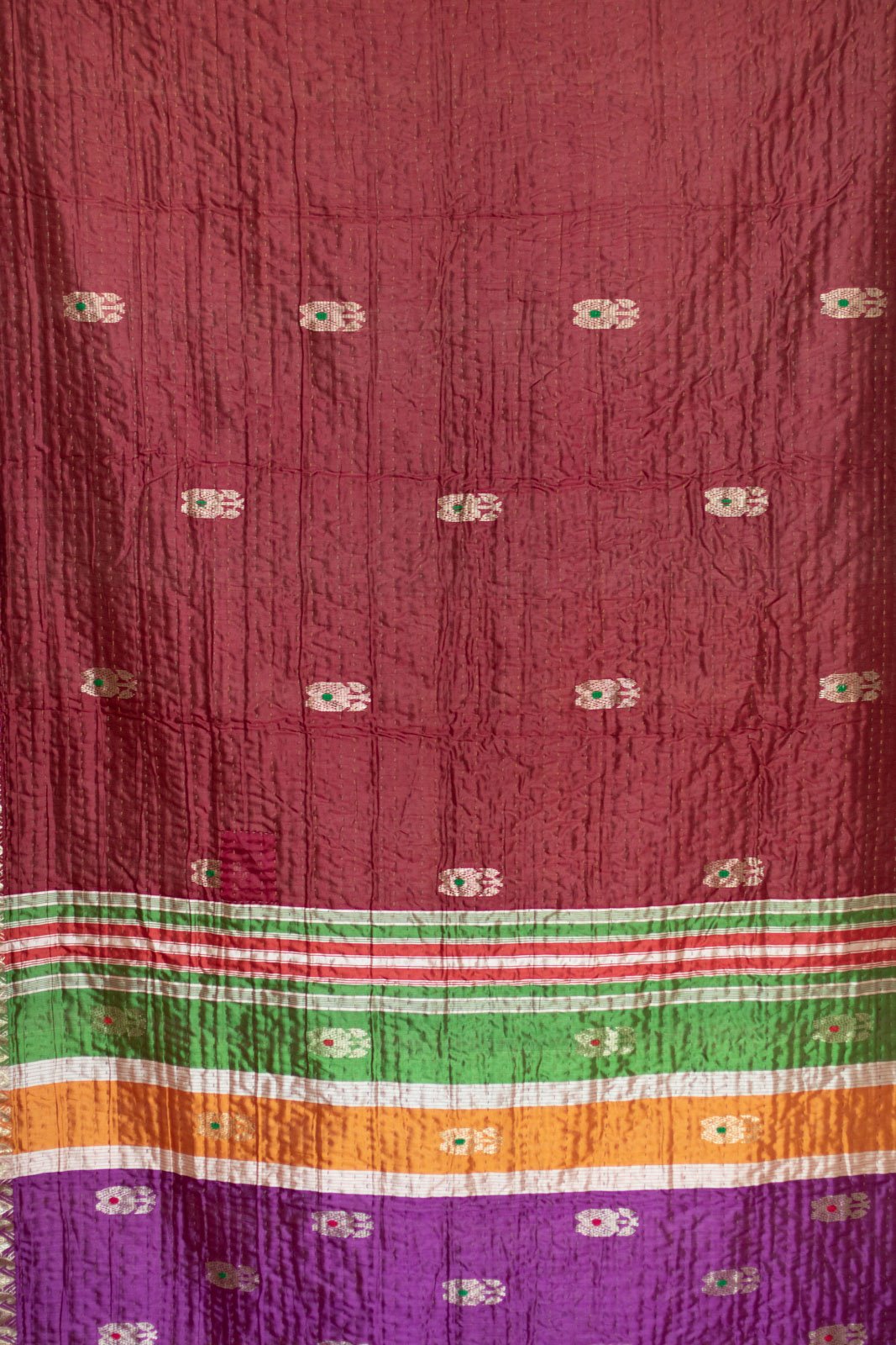 Raise Silk Blend Kantha Throw